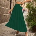 thumbnail image 2 of Sngxgn Women Pleated Mini Skirt Solid Ruffle Skirts(Green,S), 2 of 4