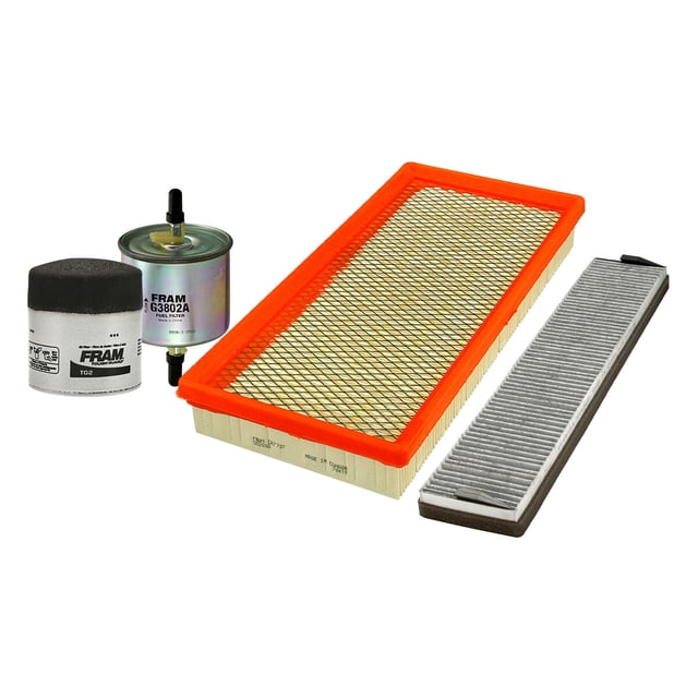 Kit De Filtro de Aire, Filtro de Aceite, Filtro de Combustible y Filtro de Cabina 4 PIEZAS Compatible con Ford Contour V6 2.5L del 1995 al 2000