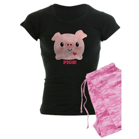 

CafePress - Kawaii I Love Pigs - Women s Dark Pajamas