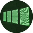 thumbnail image 1 of Ahgly Company Machine Washable Indoor Round Transitional Night Black Area Rugs, 3' Round, 1 of 7