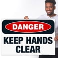 thumbnail image 2 of Keep Hands Clear Sign, OSHA Danger Sign, 24x36 Corrugated Plastic, 2 of 7