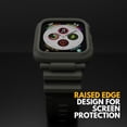thumbnail image 3 of czcpp-Elkson Designed for Apple Watch Series 9/8/7/6/SE/5/4 [45/44mm], Quattro Pro Series Rugged Military Grade Protective Bumper Case with Strap Bands for iWatch, Stealth Black, 3 of 4