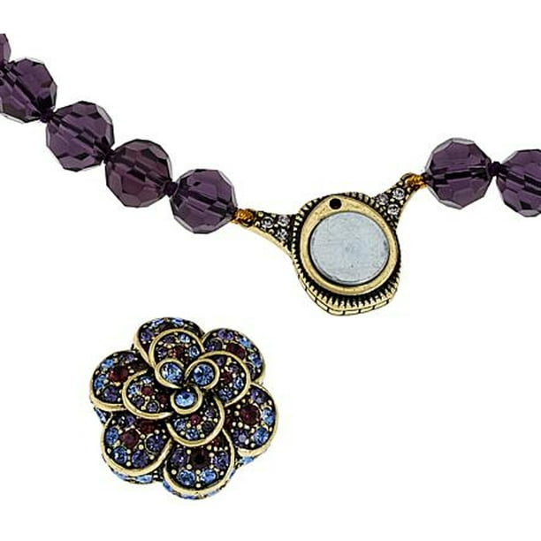Heidi Daus Swarovski Crystal Beaded Floral Interchangeable