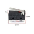 thumbnail image 5 of Treedix 10pcs Limit Switch 1NO 1NC Normally Open Close Limit Switch Black Perfect for Appliance and Electronic Equipment AC 5A 125V 250V 3 Pins, 5 of 5