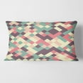 thumbnail image 2 of Designart Retro Square Design IV' Mid-Century Modern Throw Pillow - 12x20, 2 of 2