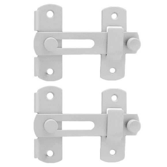 EcoNesxp 2-piece set of latch locks, reinforcement plates, double door bolts, white. Beautiful set of latch locks, reinforcement plates, double door bolts, white. 2-piece set of latch locks, reinforc