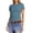 Light Blue, variant on Women's Cap Sleeve Boat Neck Ruched Crop Top, Soft Ribbed Slim Fitted Tee, Going Out Casual Shirt for Summer