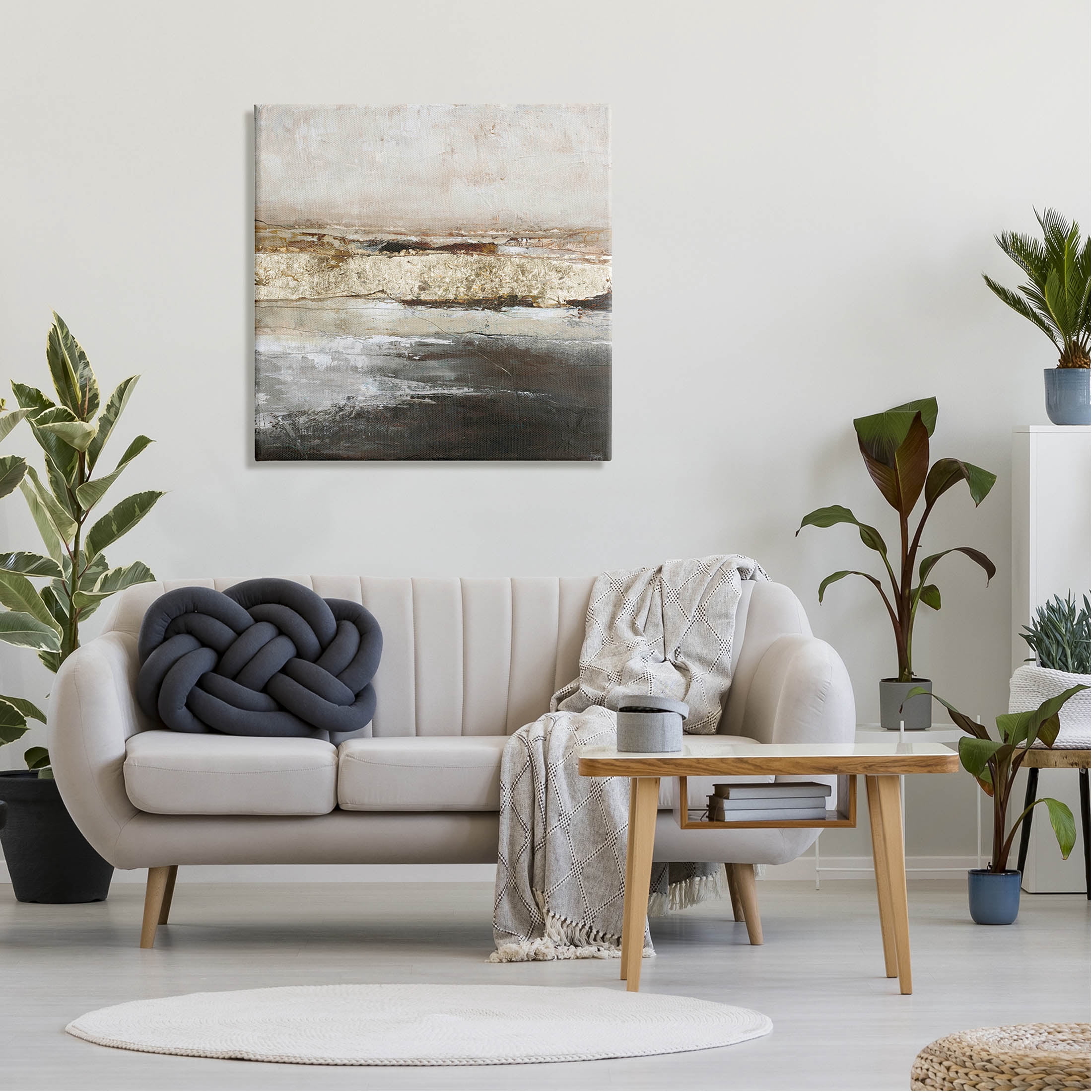 Ocean Landscape Abstract Composition Abstract Painting Gallery Wrapped Canvas Print Wall Art