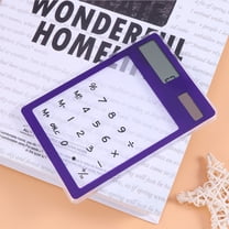 KONTONTY Compact Portable Solar Calculator with Transparent Touch Panel for Office and School