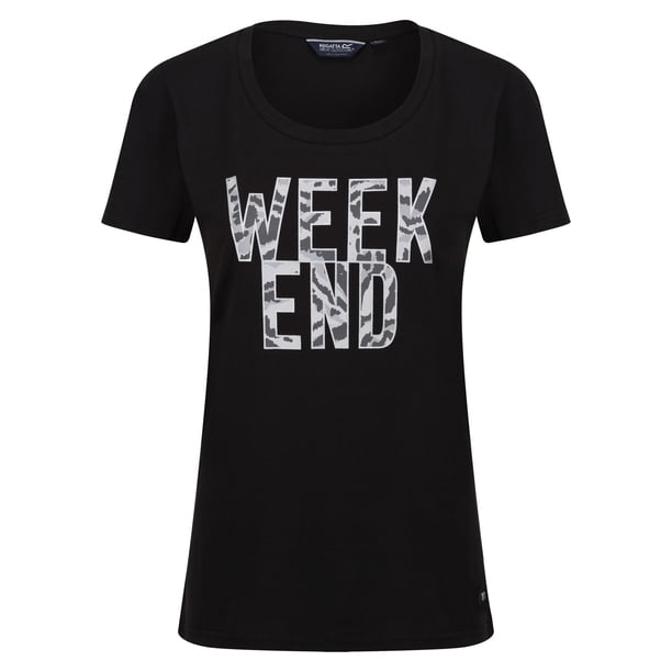 Regatta - Camiseta Filandra VII Week End para Mujer (Negro)