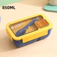 thumbnail image 1 of Portable Lunch Box Lunch Bags for Children School Office Bento Box with Tableware Thermal Bag Complete Kit Microwavable Heating Blue-850ML, 1 of 6