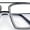 Black Clear, variant on Rhinestone Jewel Rectangle Metal Rim Chic Blue Light Filtering Computer Eyeglasses Black Clear Stone