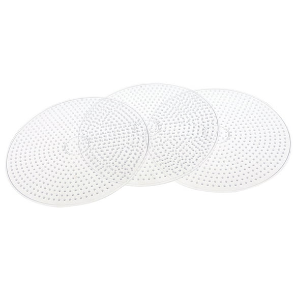 3 Piece 15cm Large Round Fuse Beads Boards Clear Pegboards Peg Board for