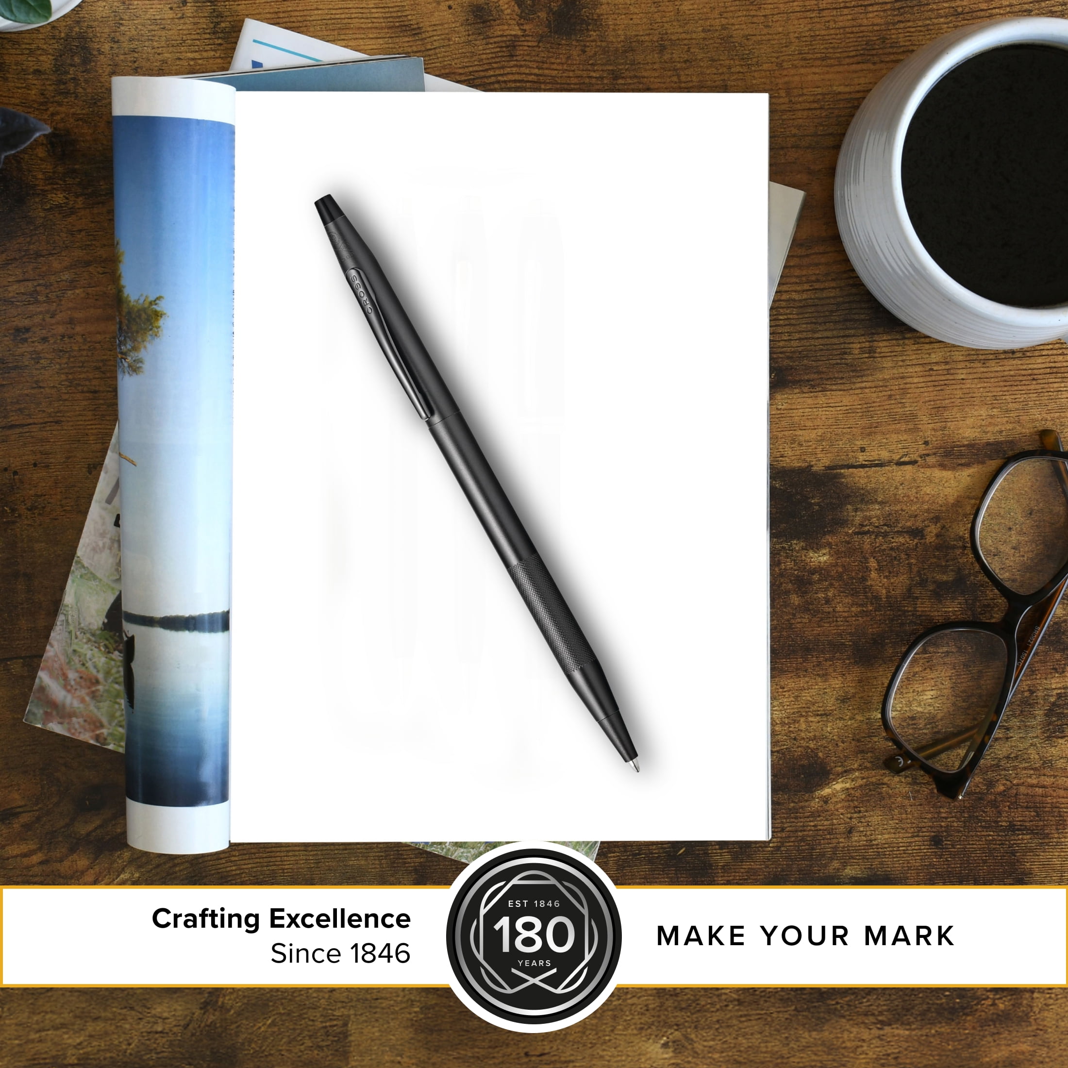 Cross Classic Century® Black PVD Ballpoint Pen with Micro-knurl Detail