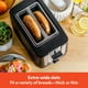 thumbnail image 3 of BELLA tostador de 2 rebanadas con apagado automático, ranuras extra anchas y bandeja extraíble para migas y función de cancelación, descongelación y recalentamiento, pan tostado, bagel y gofre, negro, 3 of 5