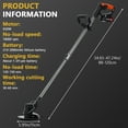 thumbnail image 4 of AquaAurix Weed Wacker,3 in 1 Brush Cutter, Cordless Electric Weed Eaters Weed Trimmer with 2pcs 2000mAh Batteries & Charger, 4 of 8
