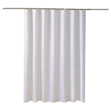 White Extra Long Shower Curtain Water Bathroom Shower Curtains Liner ...