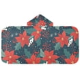 thumbnail image 5 of Yayeee Kids Hooded Towel with Hand Pockets Beach Soft Absorbent Bath Wrap 50 x 23.5 inch, Christmas Berries, 5 of 5