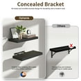 thumbnail image 4 of Ophanie 16 inch 3 Pack Wood Floating Shelves, Hanging Float Shelf for Bathroom, Bedroom, Living Room, Kitchen with 22lbs Capacity, Wall Mounted Decorative Shelves, 16 x 6.7x 1.1 Inch, Set of 3, Black, 4 of 9