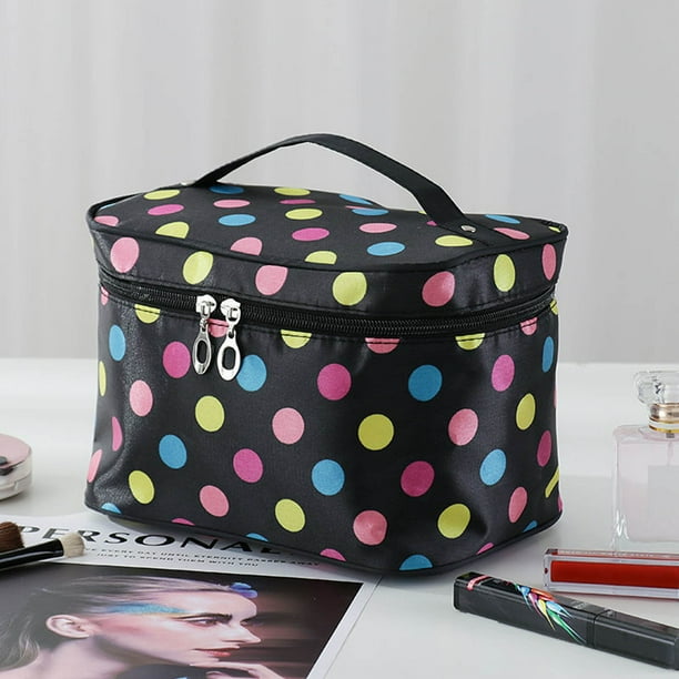 Bolsa de Maquillaje Portátil con Gran Capacidad, Caja de Viaje de Alta Gama, Bañera de Lavado, Bolsa de Viaje, Organizador de Maquillaje, Estuche de Maquillaje de Metal, para Dormitorio,