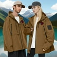 thumbnail image 7 of ‌FDGIU Women's Zip Up Waterproof Rain Jacket with Hood - Lightweight Windbreaker for Outdoor Hiking, Casual Loose Fit with Pockets, 7 of 7