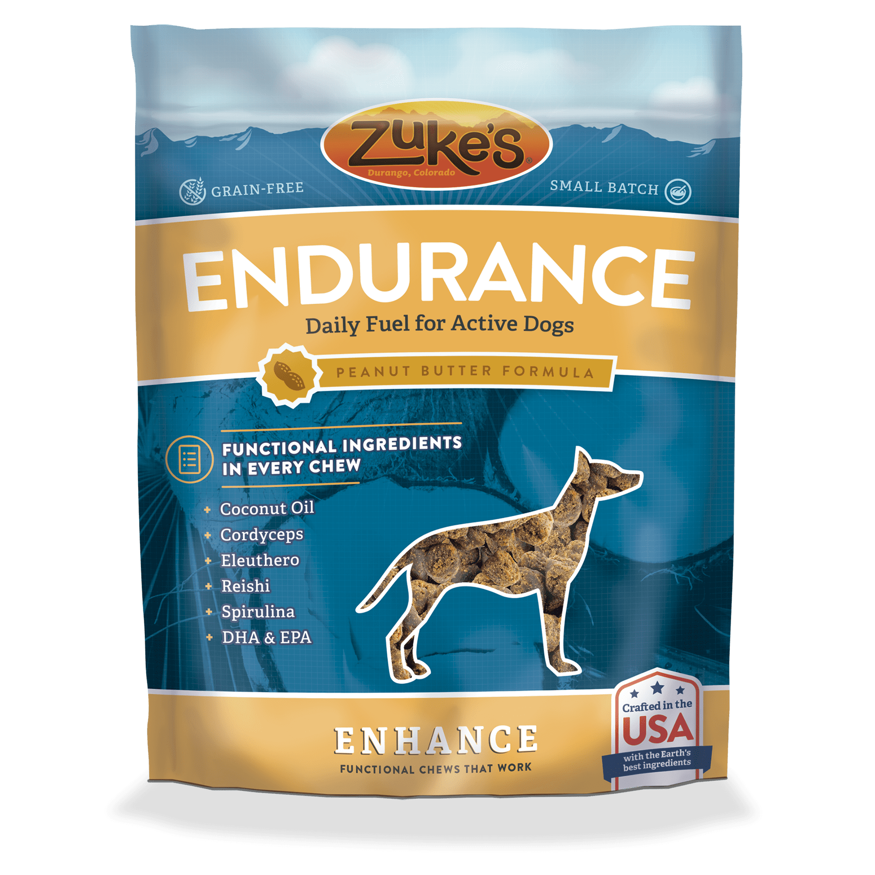 Zuke's Enhance Endurance Peanut Butter Formula Dog Treats, 5 Oz
