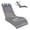 Grey, variant on FOOWIN HDPE Pool Lounge Chairs Set of 2, Adjustable Backrest Outdoor Pool Chairs with Headrest, All-Weather Poolside Reclining Chairs, White