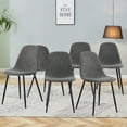 thumbnail image 6 of Comfortable Linen-Cotton Dining Chair Set - Six Pieces in Dark Gray.Integrated Seat and Backrest,Linen-Cotton Material,Modern Home Matching.W1151P283077, 6 of 6