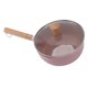 thumbnail image 4 of Olla para leche con mango de madera, de aleación de aluminio, multifuncional, de fondo plano, para salsa de fideos, para el hogar, cocina, restaurante, color rosa, con tapa, 4 of 15