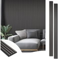 thumbnail image 3 of Wood Slat Wall Panel for Interior Décor  Wood Fluted Acoustic Wall Paneling for Living Room Bedroom Home Office   Walnut, 3 of 4