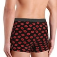 thumbnail image 6 of Salouo Sexy Red Lips Kiss Print Men's Boxer Briefs,Breathable Underwear Elastic Waistband Briefs for Men -Large, 6 of 8
