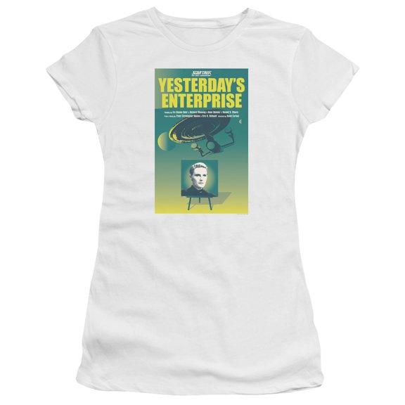 Star Trek Tng Season 3 Episode 15 Junior Women's Sheer T-Shirt White