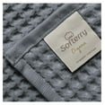 thumbnail image 3 of Organic Cotton Waffle Weave Bath Towels - Quick Dry, Absorbent, Lint Free - 2 Pack, Space Gray, 3 of 5