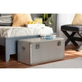 thumbnail image 5 of Baxton Studio Serge French Industrial Silver Metal Storage Trunk, 5 of 5