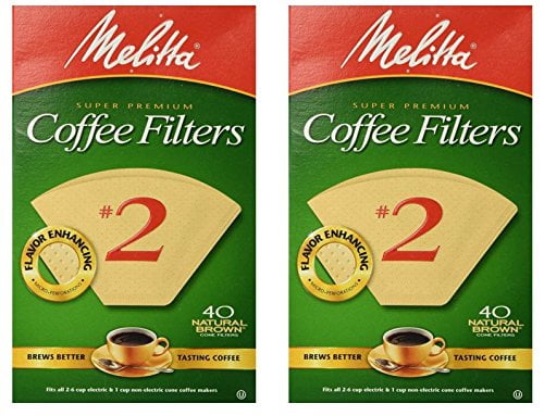 Melitta 400 Pack #1 Cone Coffee Filter Natural Brown 