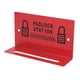thumbnail image 4 of Estación de gestión de racks para candados de seguridad Aleación de acero montado en la pared Rojo para 5-8 candados EOTVIA  no, 4 of 8