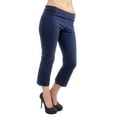 thumbnail image 3 of Vivian's Fashions Yoga Pants - Capri, Misses Size (Purple, 1X), 3 of 4