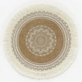 thumbnail image 2 of Fymlhomi Woven coaster Nordic placemat cotton linen table heat mat shooting props Round jute decorative mat--Diameter: 15inches/38cm, 2 of 5