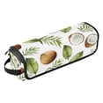 thumbnail image 2 of Hair Tool Organizer Bag with Heat Resistant Mat Removable Travel Storage Case for Hot Air Brushes Curling Irons Watercolor Coconuts Pattern, 2 of 8