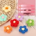 thumbnail image 3 of 20Pcs Crochet Flowers, 45 x 45mm Handmade Floral Applique, Light Yellow&Pink, 3 of 6