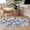 Gray Blue Mist Blue, variant on Area Rug 2 x 3 Ft, Palm Leaves Indoor Accent Bathroom Rugs for Kitchen/Laundry Room, Spring Tropical Leaf Botanical Vintage Blue Washable Non-Slip Runner Floor Mat for Entryway, Living Room