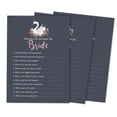 thumbnail image 1 of Inkdotpot 50-PackSwanHow Well Do You Know The Bride Bridal Shower Bachelorette PartyGameWho Know The Bride Best ActivityCards, 1 of 7