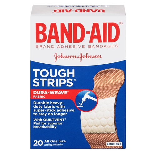 BandAid Bandages ToughStrips, One Size 20 Ea