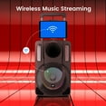 thumbnail image 4 of 10" Bluetooth Portable PA Speaker - Rechargeable, 2 Wireless Mics, Tablet Stand, Party Lights, 4 of 7