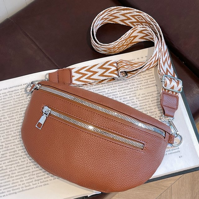 Bolso Bandolera A La Hombro Sencillo Cruzado Elegante para Mujer Con Correa Ancha Al Aire Libre Múltiples Bolsillos