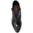 thumbnail image 4 of Journee Womens Underwood Western Star Detail Pointed Toe Cuban Heel Casual Comfort Ankle Booties, Widths Available, 4 of 9