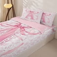 thumbnail image 3 of Catabedysis Ribbon ABC Print A Zipper Twin Comforter Sets with Fitted Sheet and 2 Pillowcases,Personalized Monogrammed Gifts Zipper Bedding Set For Girls,Pink Reversible,4-Piece, 3 of 7