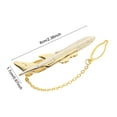 thumbnail image 6 of Dbuoem Men Tie Clip Golden Airplane Chain Styling Lapel Pin Detachable Design Practical Tie, 6 of 8