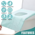 thumbnail image 3 of Toilet Seat Covers Disposable Extra Thick and Large, Waterproof Toilet Seat Protector for Travel Hospital Public Toilet Hotel Public Toilets Mat, 50 Pack?Green, 3 of 8
