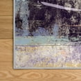 thumbnail image 4 of Aubergine II Washable Abstract Art Area Rug size 8'x10', Power-loomed, Heavenly Softness with Non-Slipping Backing, 4 of 7